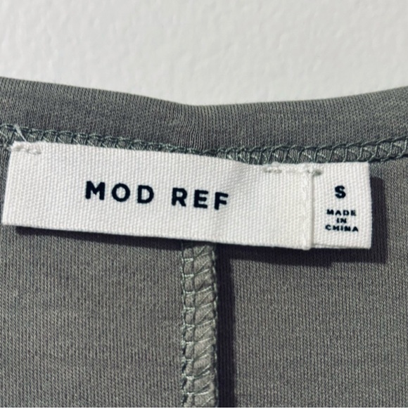 Mod Ref Khaki Green Long T-Shirt Dress with waist tie Size Small - Picture 3 of 7